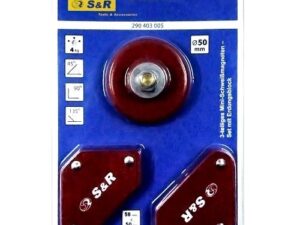 Набір для зварювання S & R 3шт .: магнітні косинці 2шт., Блок заземлення 1шт. (290403005)