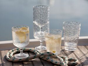 PARTY келихи для вина / води на ніжці, димчасті набір 12 шт.  Артикул: 34304